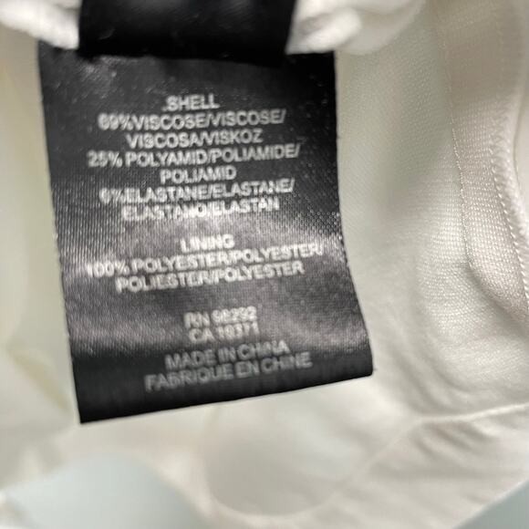 Tibi New York White Sleeveless Dress Rounded Hem Size L - Picture 6 of 7